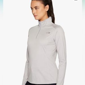 The North Face Ladies Tech Glacier 1/4 Zip - Gray - Size L